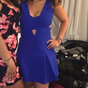 BCBG blue cutout dress